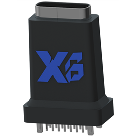 XB-TYPE C 16P-9  XB立式防水TYPE C高度18.5mm  16P 立式Typec防水母座DIP H=18.5